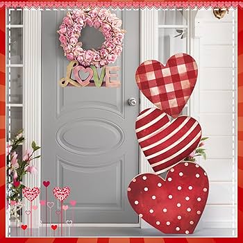 Amazon.com : Yerliker 35 inch Valentine's Day Stacked heart for