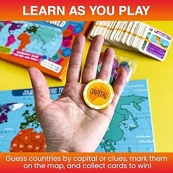 QUOKKA World Map Geography Game for Kids Ages 8-12 and Families
