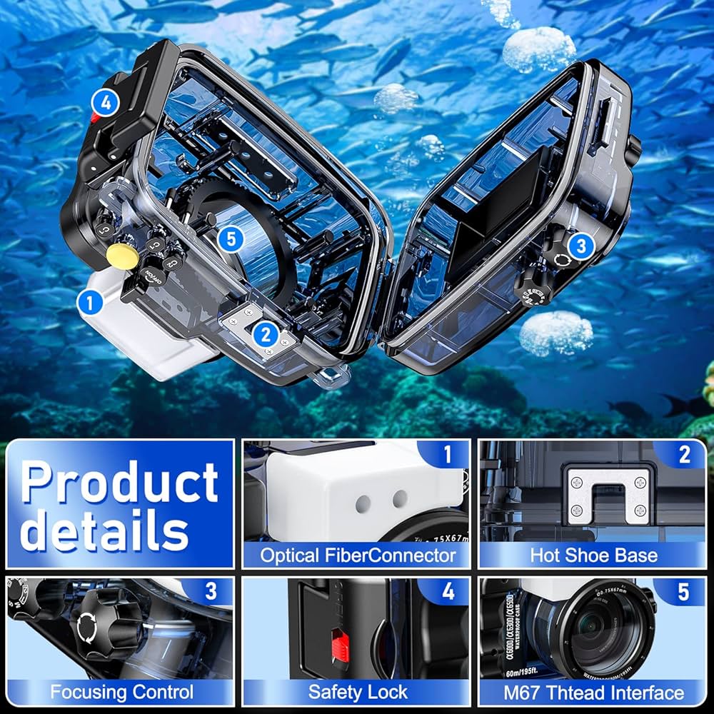 Amazon | Sea frogs 水中カメラケース Sony A6000 /A6300 /A6500 IPX8