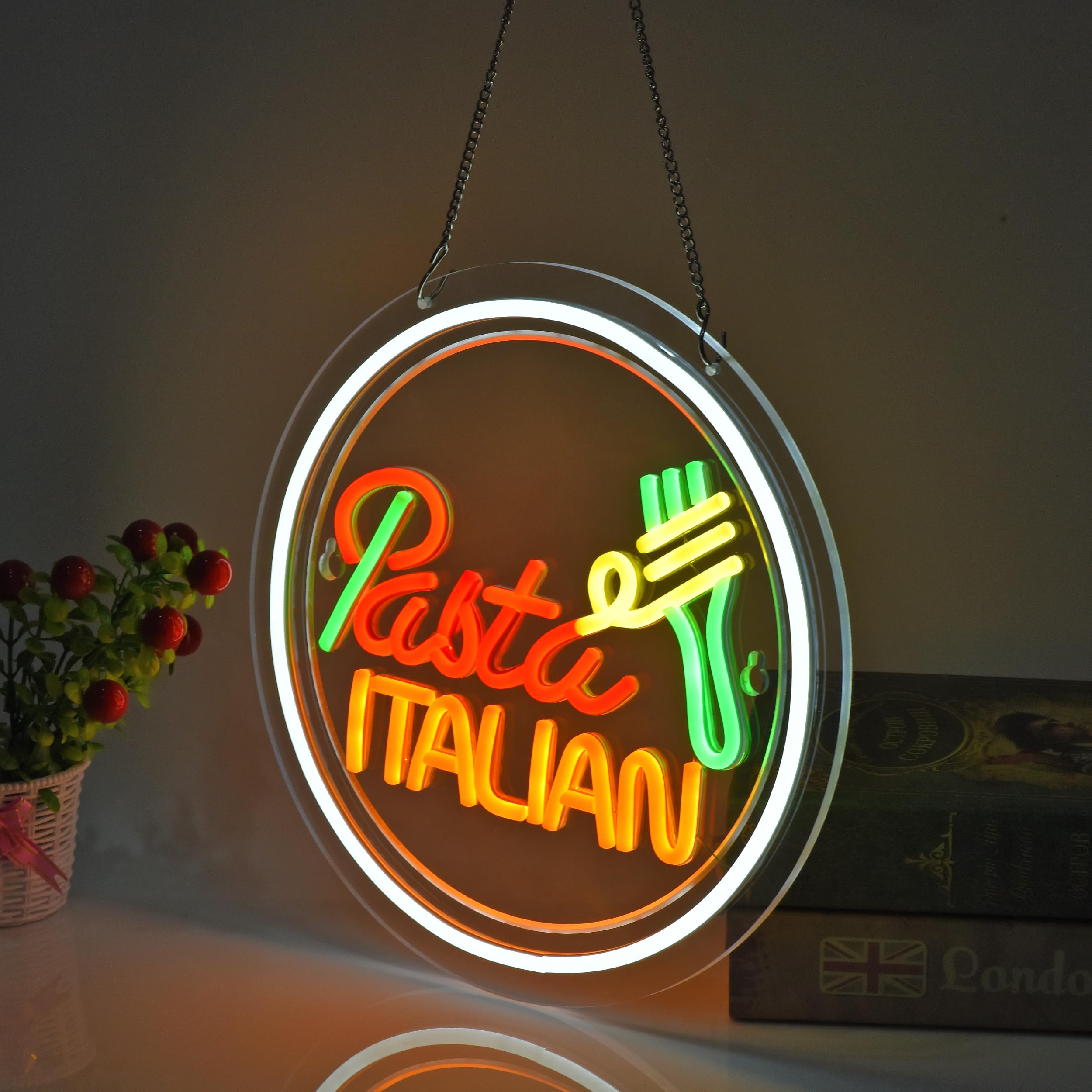 Amazon | JOMOBUTY パスタネオンサイン LED ネオンライト イタリアンお