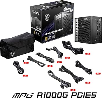 Amazon.com: MSI MPG A1000G PCIE 5.1 & ATX 3.1 Gaming Power Supply