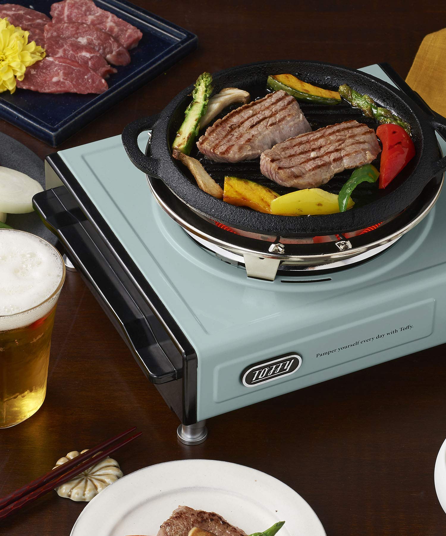 Amazon | 【Toffy/トフィー】 卓上電気こんろ K-SV1 (ペールアクア