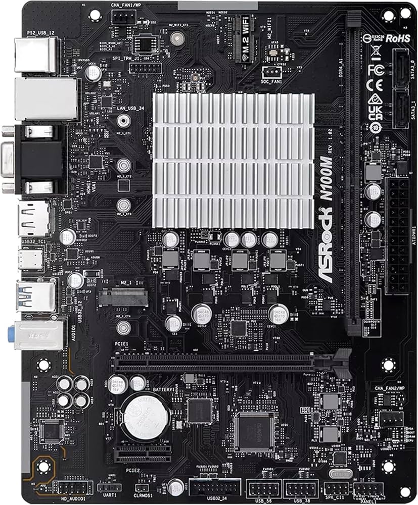 Amazon | ASRock N100M Micro ATX (280) マザーボード - Intel, 1 DDR4