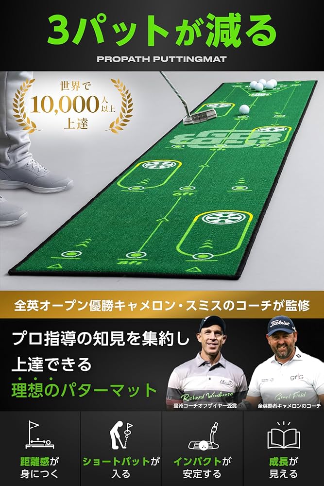 Amazon | BACK2BASICSGOLF パターマット パター練習マット パター練習