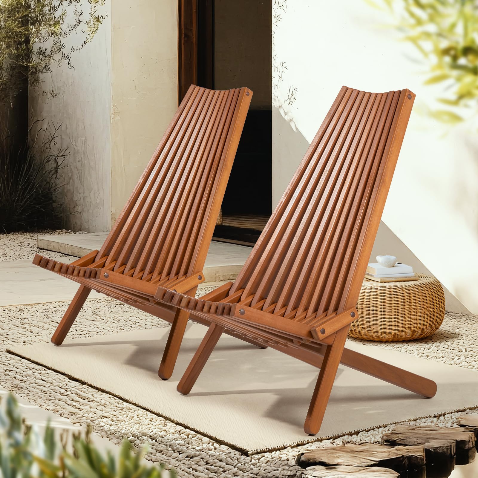 Amazon.com : IDZO Elina FSC Eucalyptus Tamarack Chairs, 22.5x31