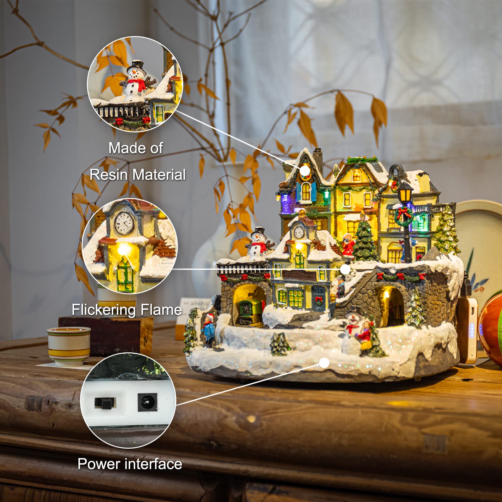 Amazon.co.jp: WONDER GARDEN クリスマスビレッジハウスデコレーション