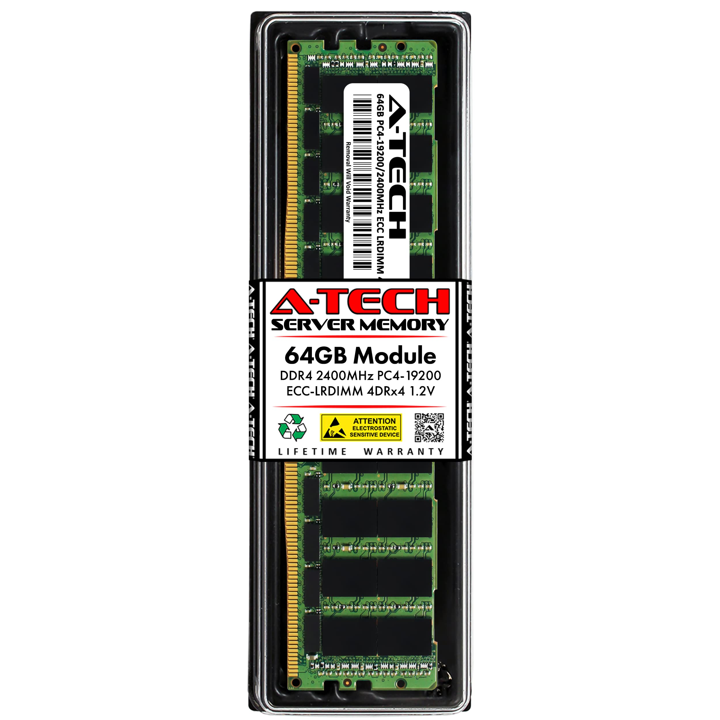 A-Tech 64GB DDR4 2400MHz PC4-19200 ECC LRDIMM 4Rx4 (4DRx4) Quad