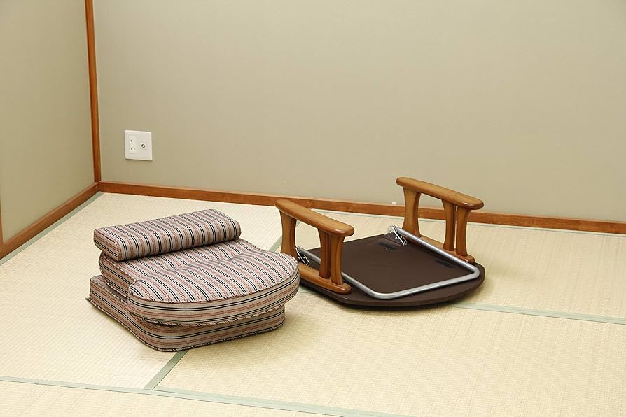 Amazon｜中居木工 肘付回転座椅子 NK-2200 赤縞 ロータイプ｜座椅子