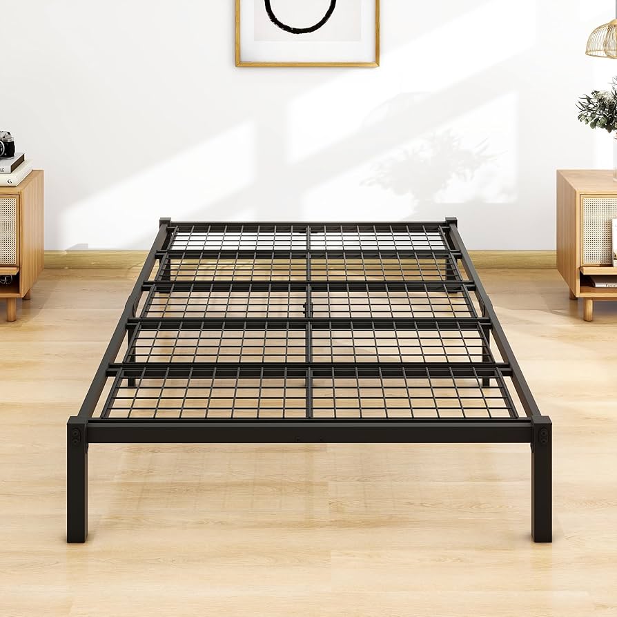 Amazon｜VERFARM メタル ベッドフレーム セミダブル 頑丈な金属製