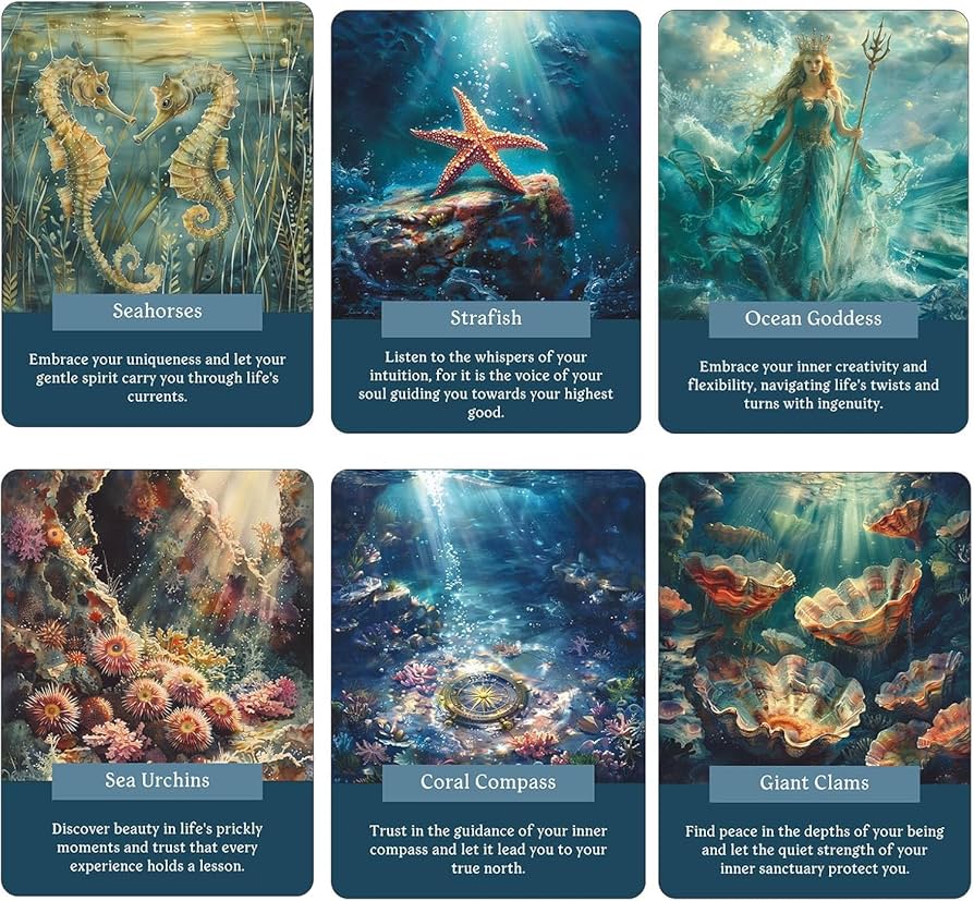 Amazon.co.jp: GZSYXHJYXGS 知恵の海 オラクルカード、神秘的な生き物