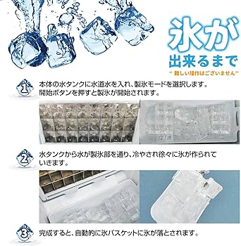 Amazon.co.jp: ROOMMATE 高速アイスメーカー クリアロック 高速製氷機