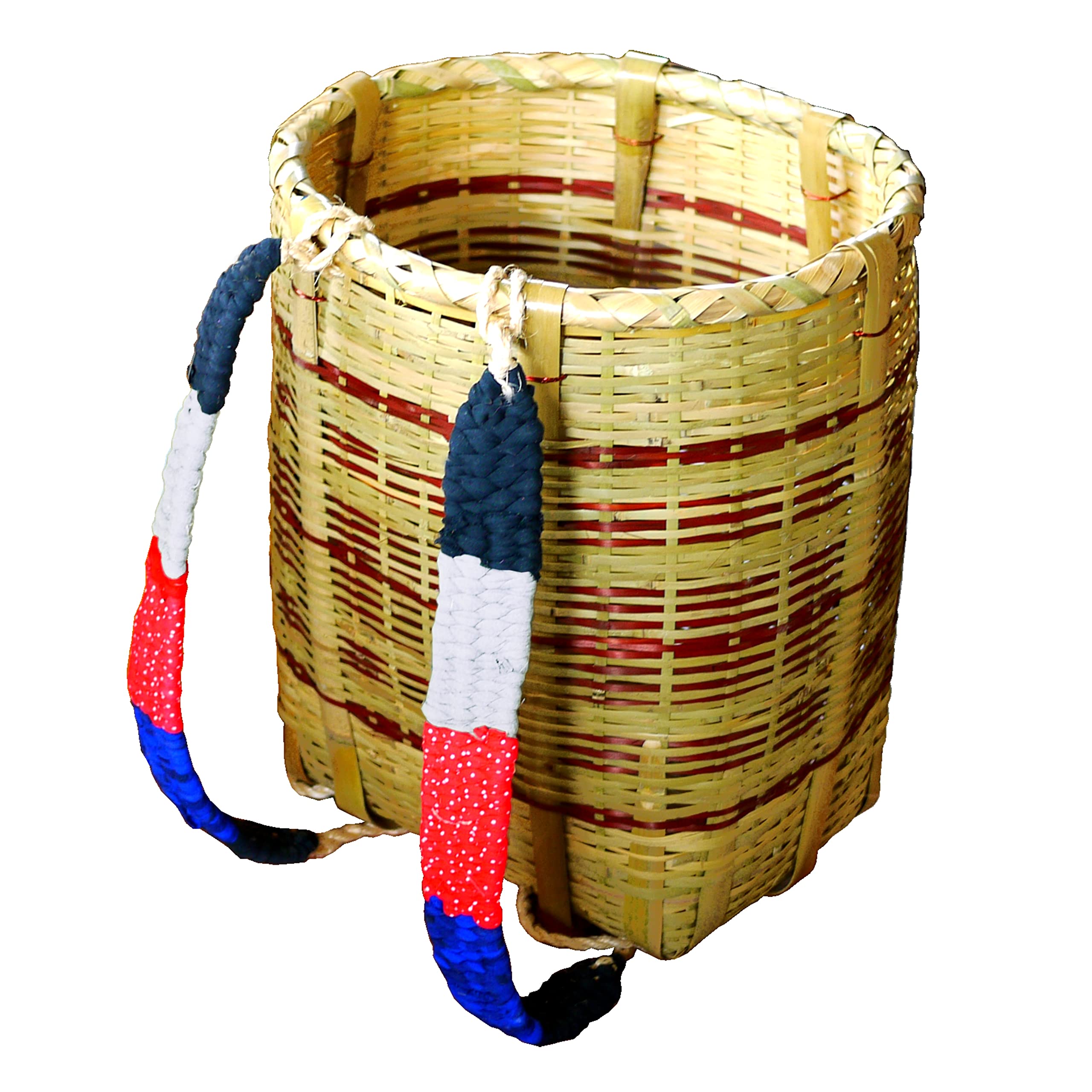 Amazon | 竹製背負いかご 腰かご 背負い籠 腰籠 収穫 農作業 (丸型・大