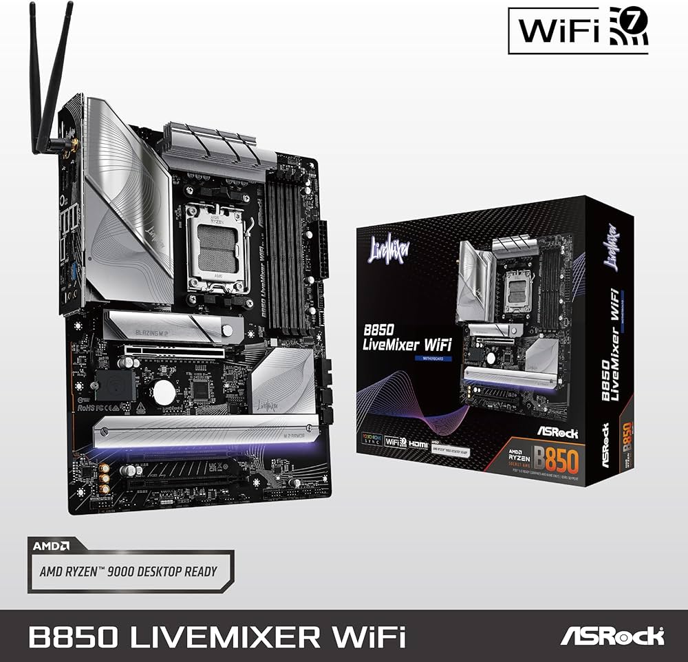 Amazon.co.jp: ASRock マザーボード B850 LiveMixer WiFi AMD Ryzen