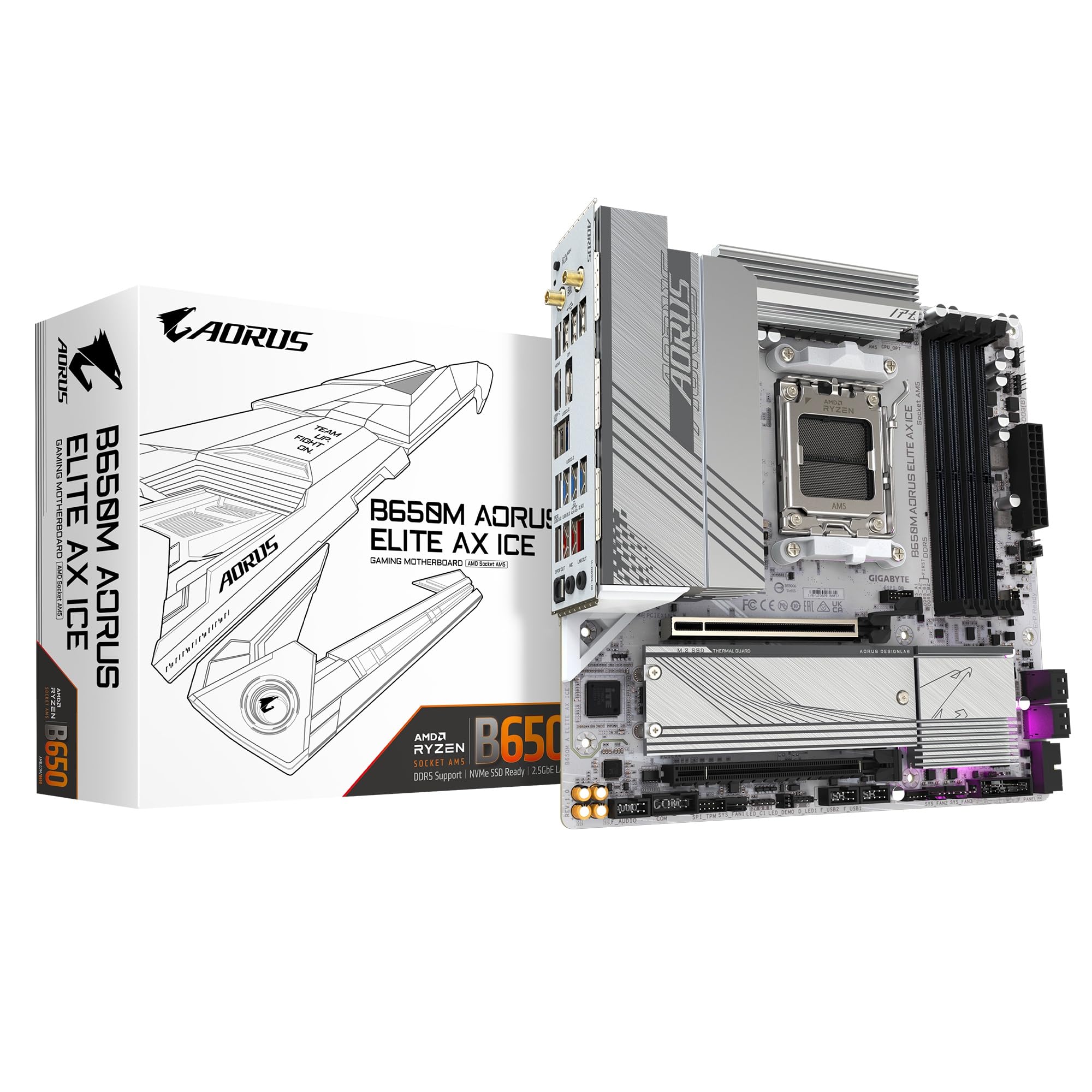 Amazon | GIGABYTE B650M AORUS ELITE AX ICE AMD Ryzen 7000シリーズ