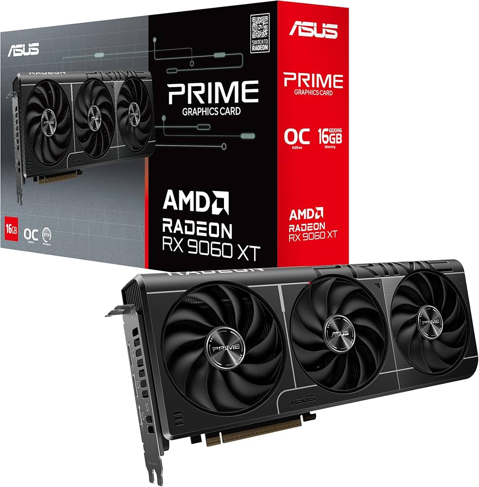 Amazon | ASUS AMD Radeon RX 9060 XT ビデオカード 16GB GDDR6 OC