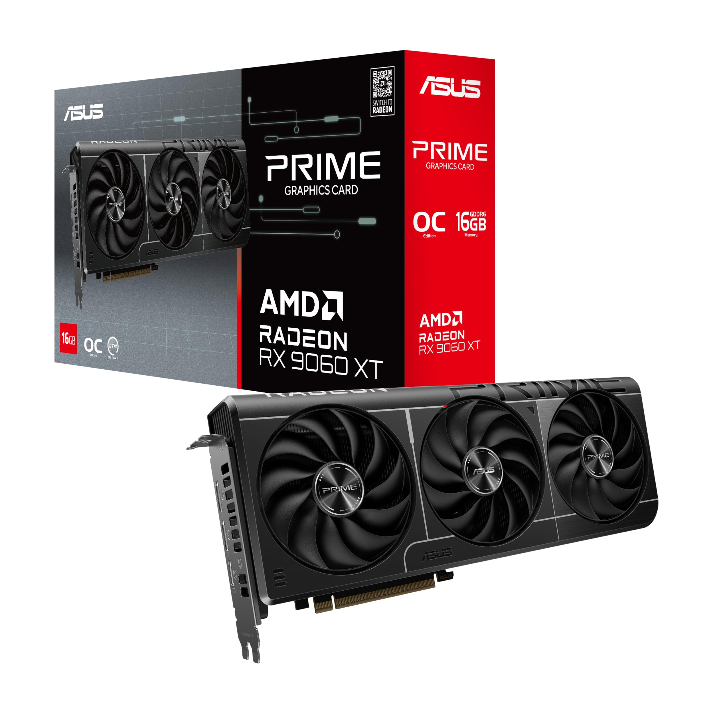 Amazon | ASUS AMD Radeon RX 9060 XT ビデオカード 16GB GDDR6 OC
