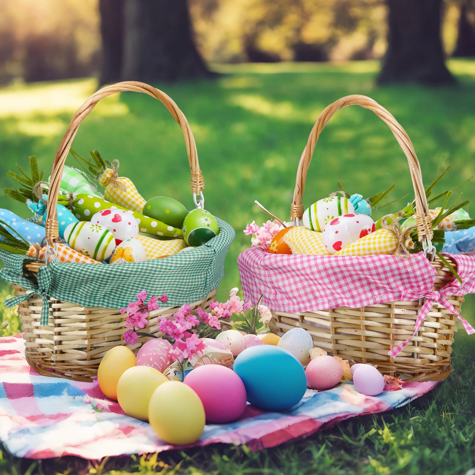 Amazon.co.jp: Hushee ウィローイースターバスケット 折りたたみ