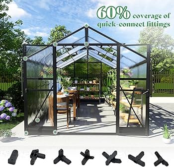 Amazon.com : AMERLIFE 8x12x7FT Polycarbonate Greenhouse, Walk in