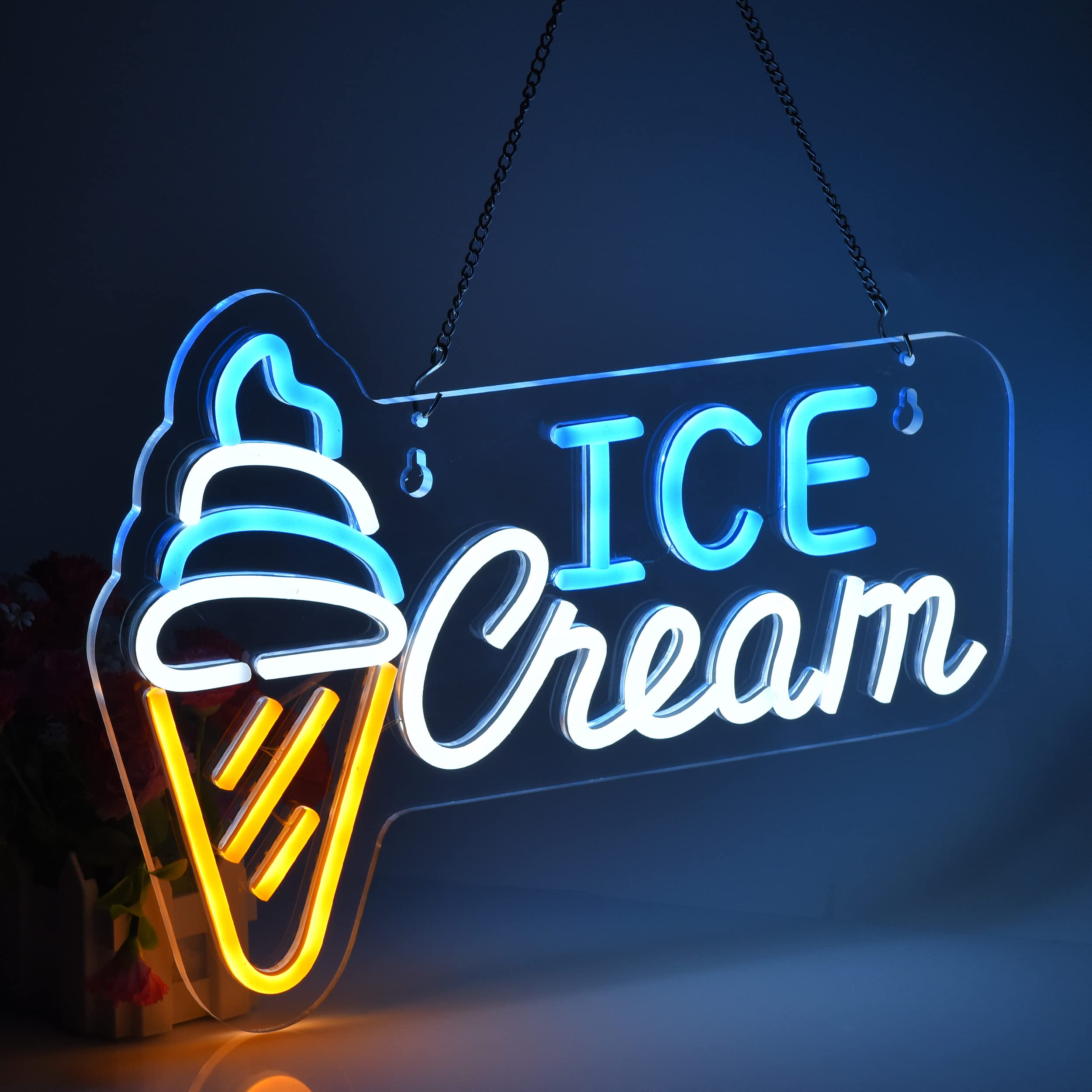 Amazon.co.jp: JOMOBUTY Ice Creamネオンサイン LEDアイスクリーム