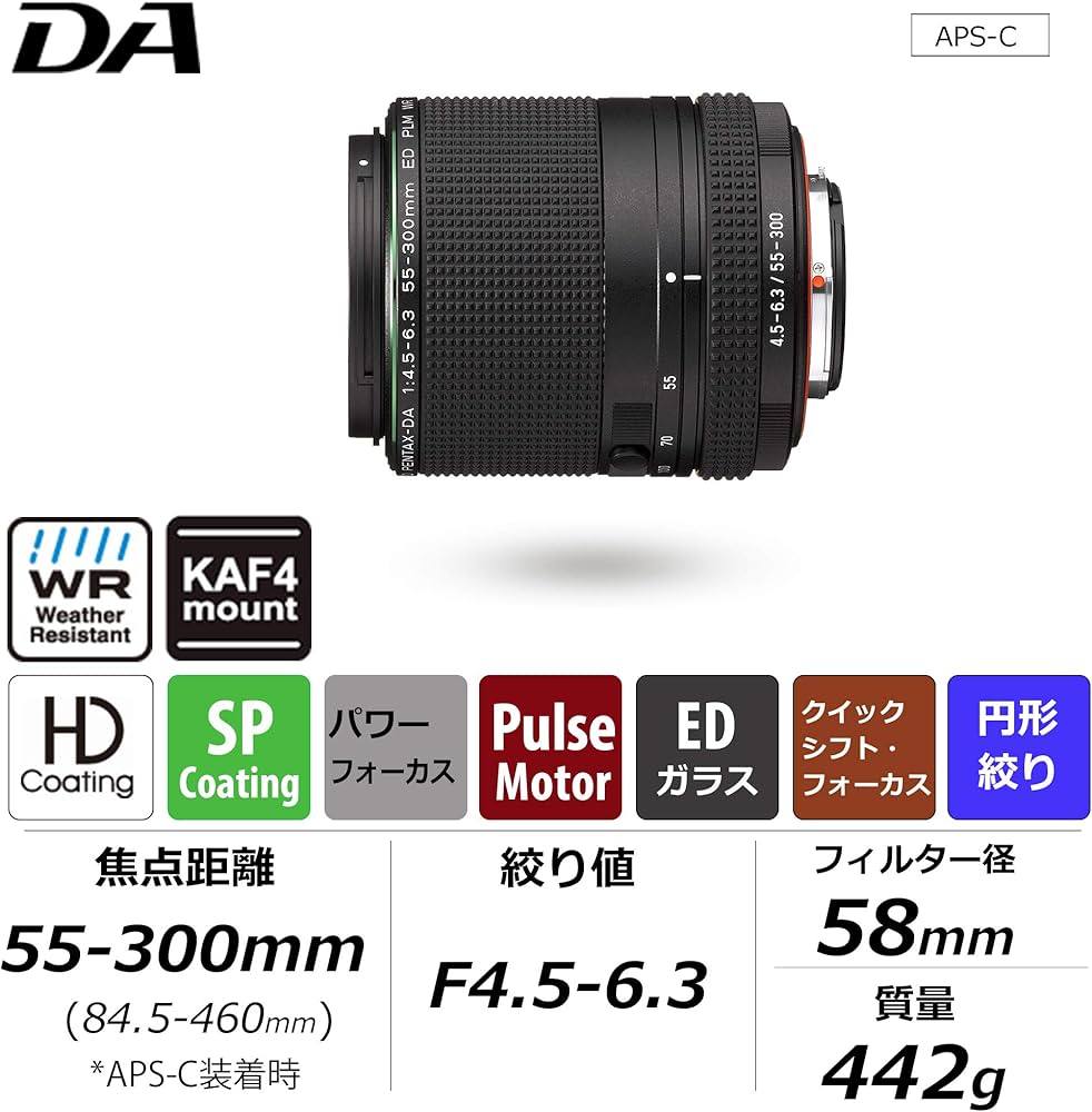 Amazon | 【レンズフィルターセット】HD PENTAX-DA 55-300mmF4.5-6.3ED