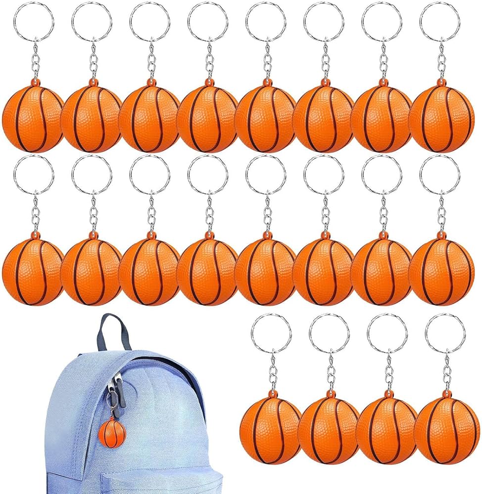 バスケットボールキーホルダー ブルー 20個 プチ袋8枚付き