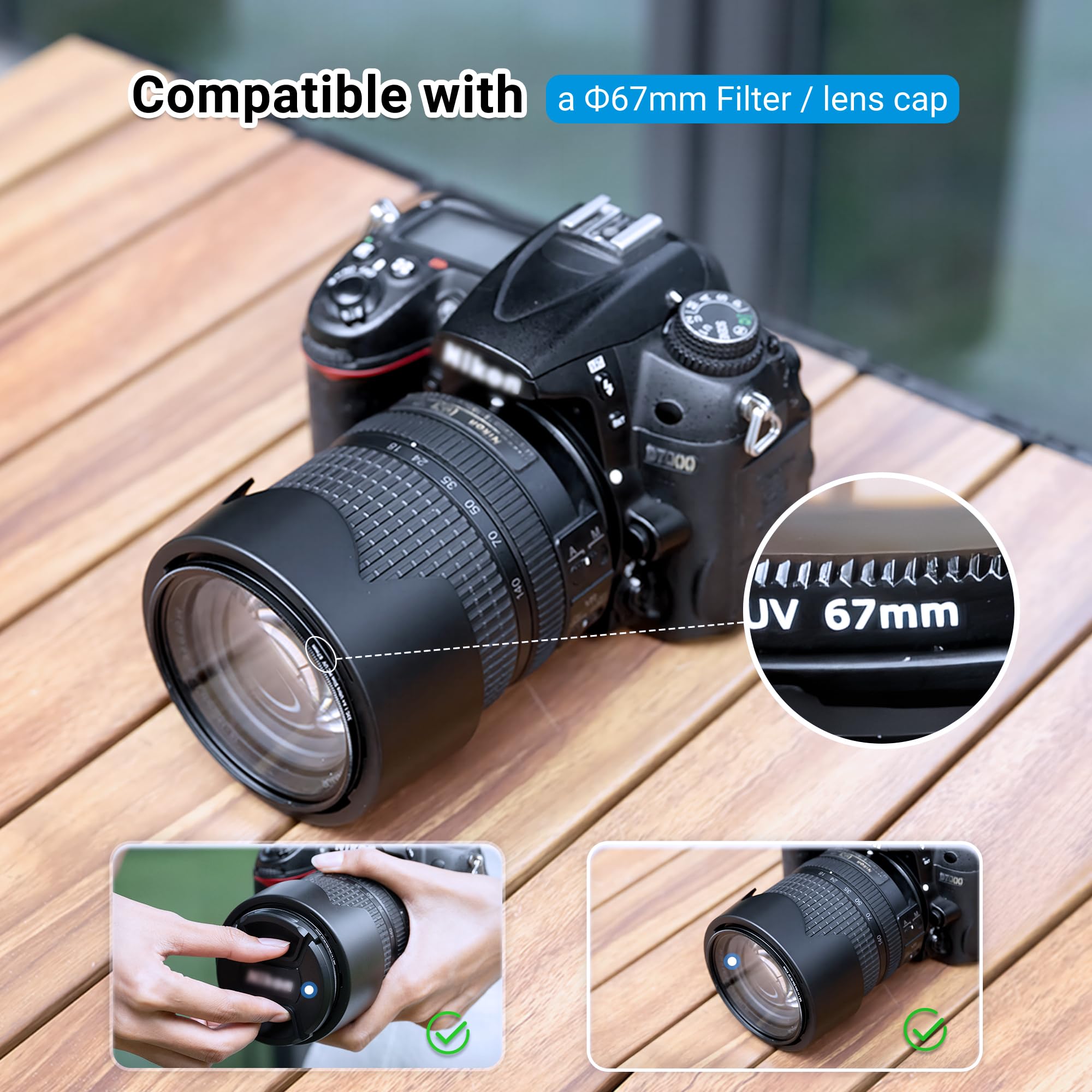 Amazon.com: JJC Reversible Lens Hood Shade for Nikon AF-S DX 18