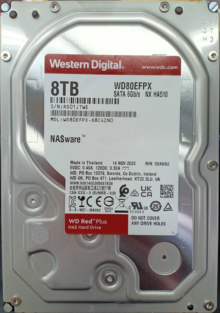 Amazon.com: Western Digital 8TB WD Red Plus NAS Internal Hard