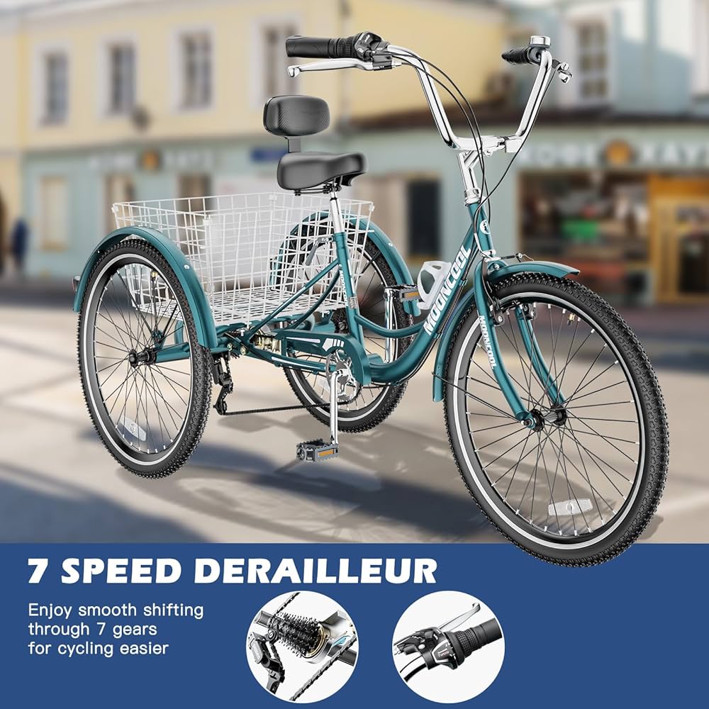 Amazon | Barbella 20/24/26インチ 大人用 三輪車 7速 3輪バイク 大人