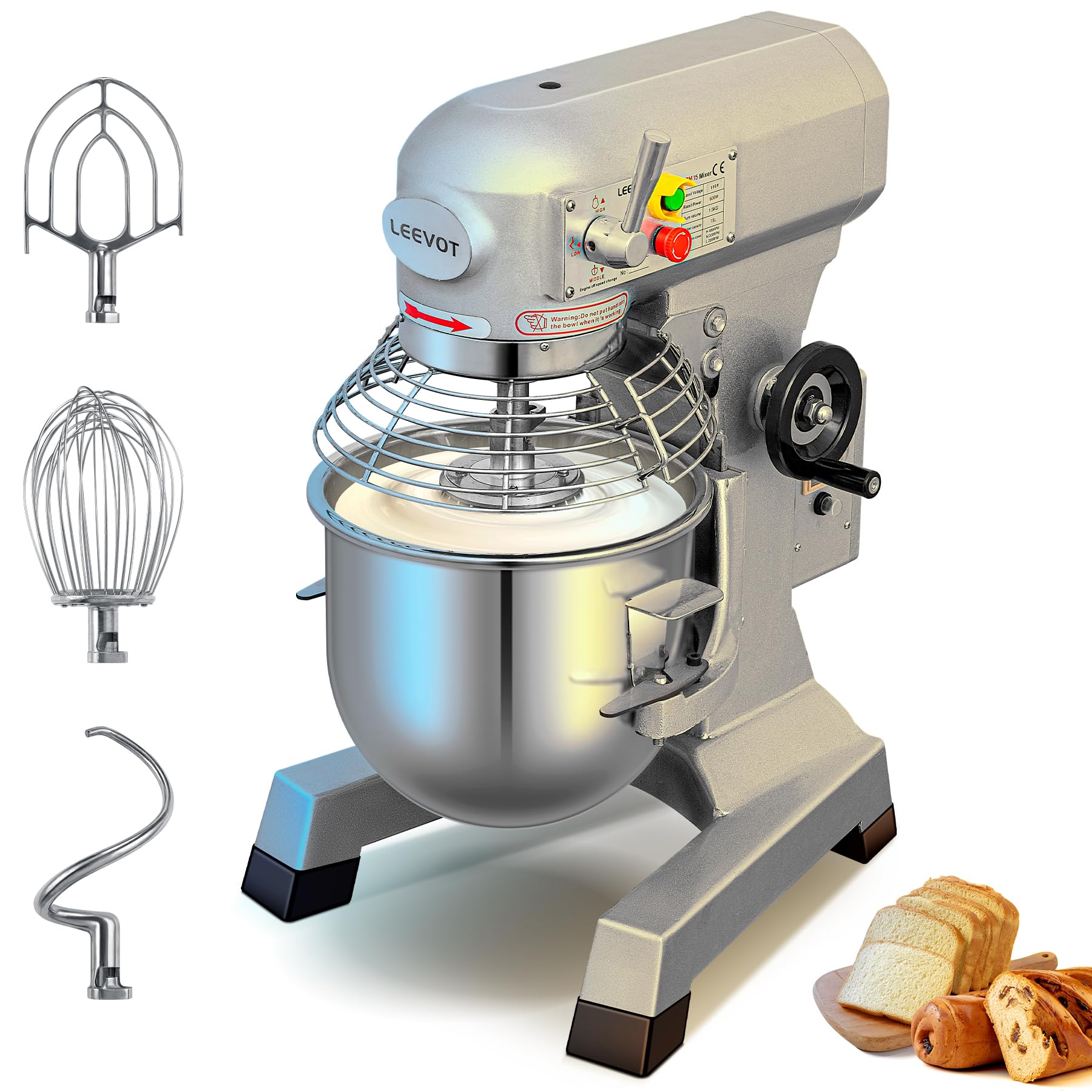 Amazon.com: EKway 15Qt Commercial Food Mixer with Timing Function