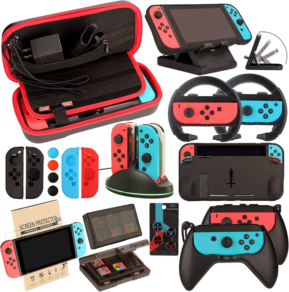 Switch Accessories Bundle for Nintendo Switch: Carrying Case