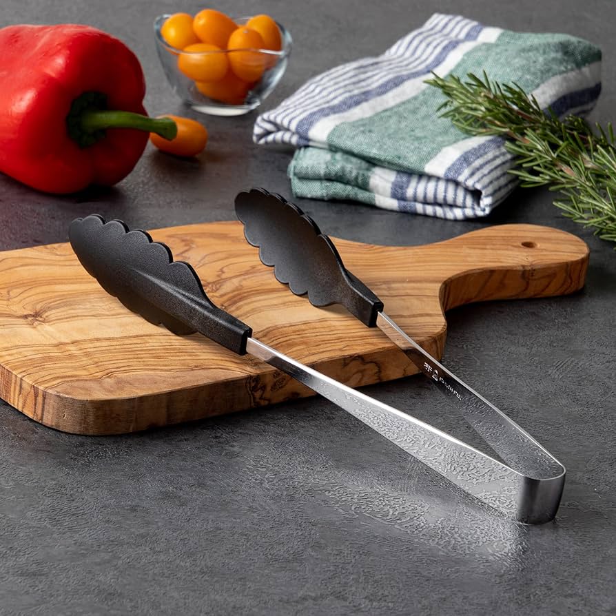 Amazon.co.jp: 遠藤商事 TKG キッチントング 黒 全長(mm)250 重量:75g