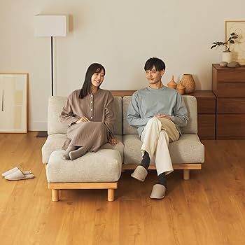 Amazon｜無印良品 ゆったり座れるアームレスソファ 2シーター