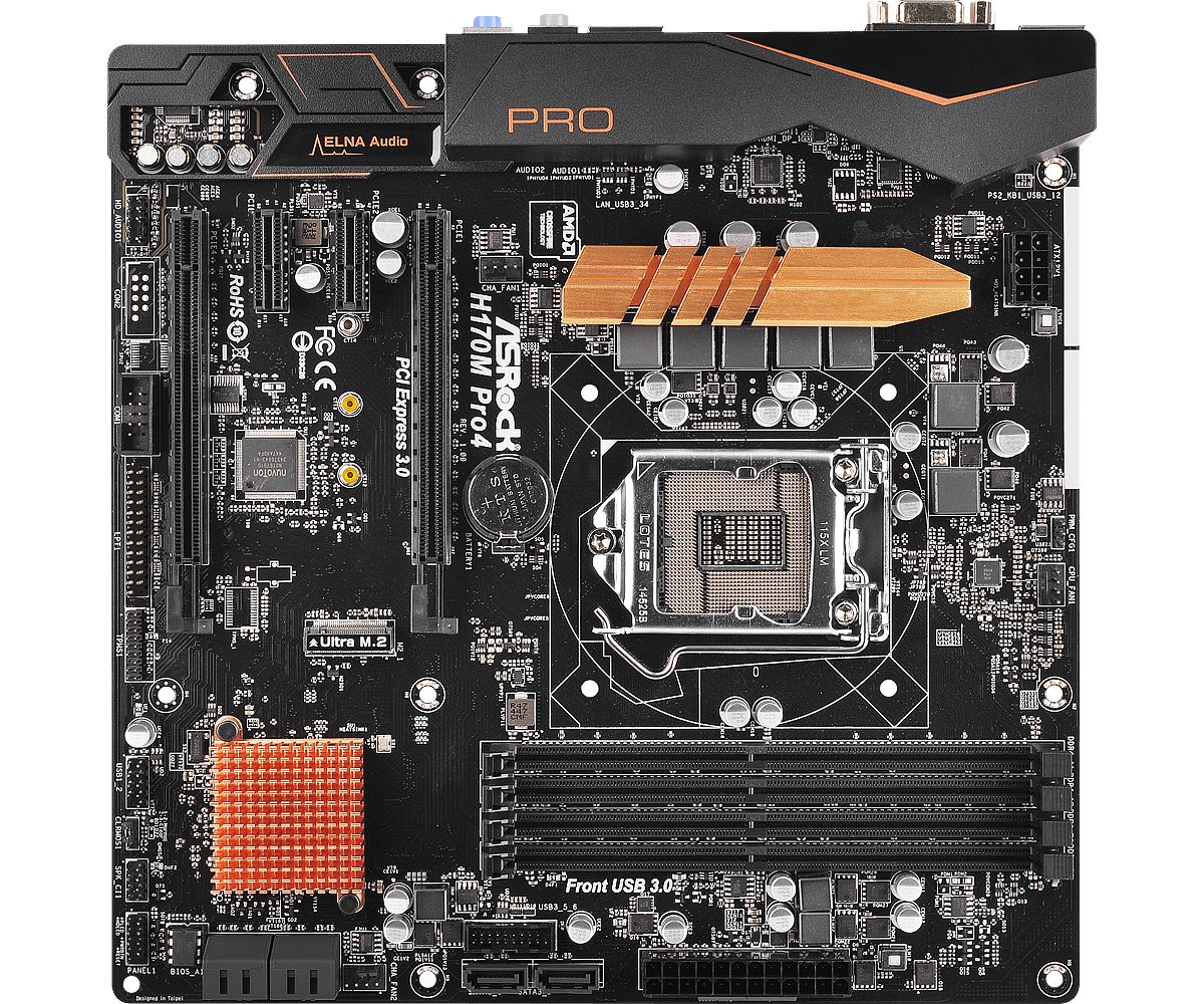 Amazon | ASRock Intel H170チップセット搭載 MicroATXマザーボード