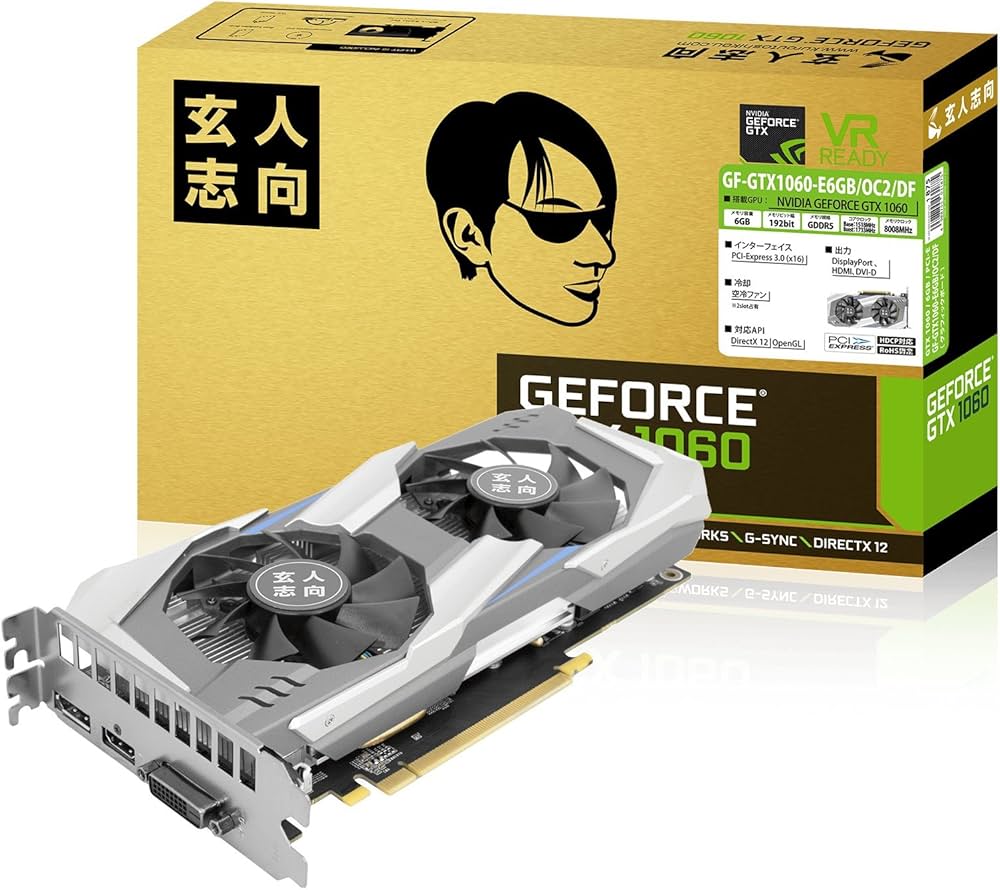 Amazon | 玄人志向 ビデオカード GEFORCE GTX 1060搭載 GF-GTX1060