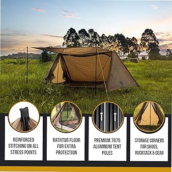 OneTigris Outback Retreat Camping Tent, 2 Person Tents for Camping