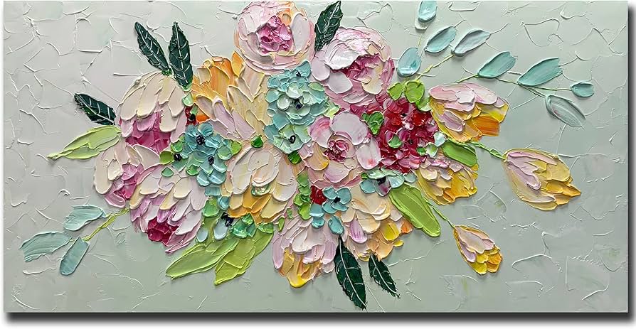 Amazon.com: AZAVY ART,24X48 Inch Modern Hand Painted Textured