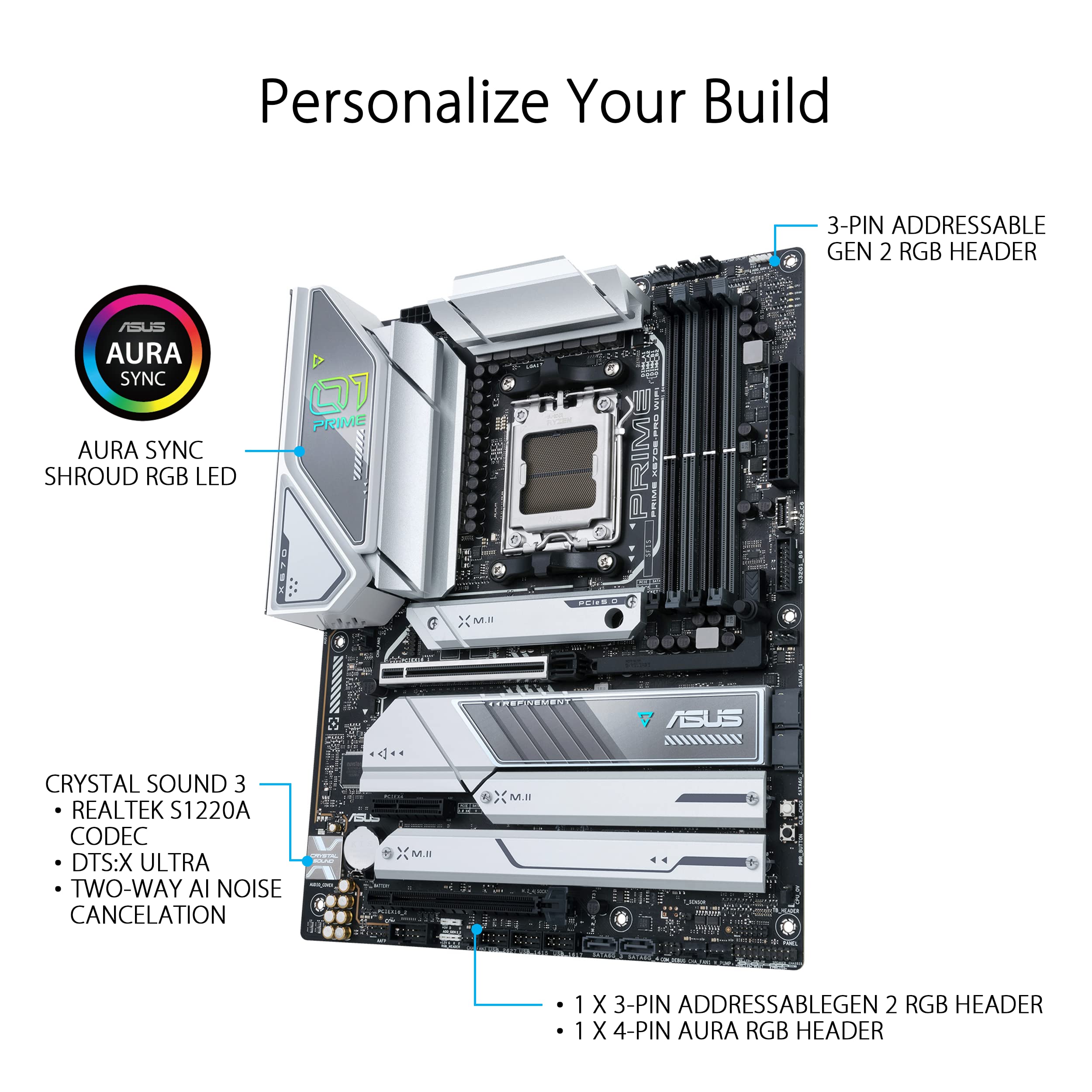Amazon | Asus Prime X670E-PRO AMD X670 ソケット AM5 ATX DDR5-SDRAM