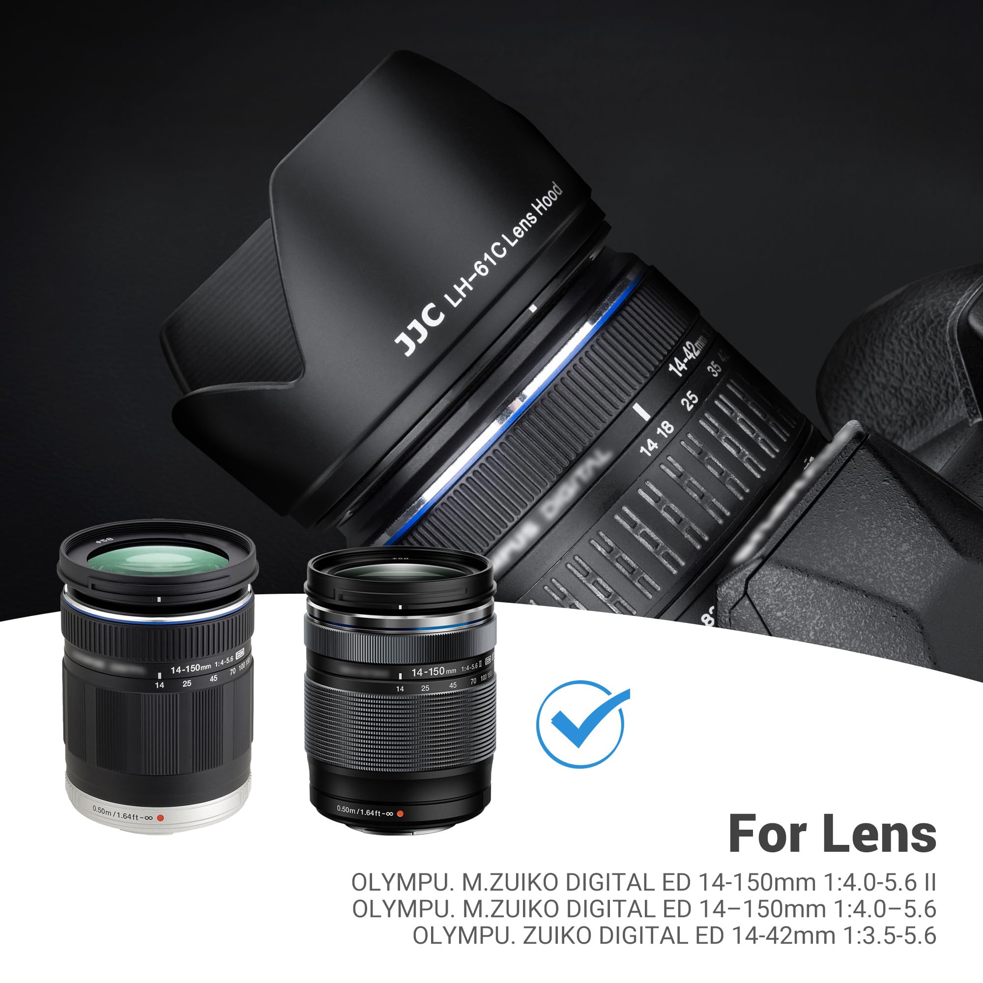 Amazon.com : JJC LH-61C Lens Hood Shade for Olympus Zuiko 14-42mm
