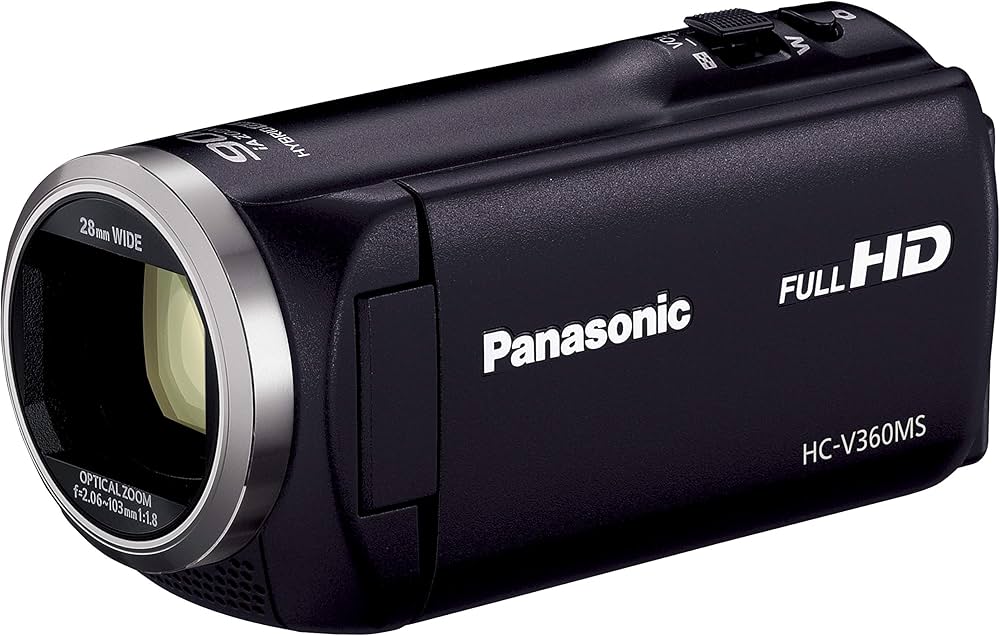 Amazon.co.jp: Panasonic HC-V360MS-K HD Camcorder, V360MS, 16GB