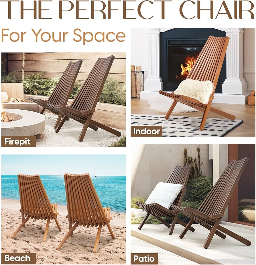 Amazon.com: Idzo Elina FSC Eucalyptus Tamarack Chairs, 300Lbs