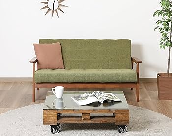 Amazon｜不二貿易(Fujiboeki) ソファ 2人掛け 肘付き 幅135×奥行73×高