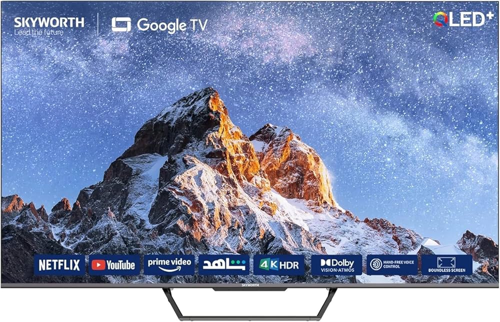 Skyworth 55 Inch QLED 4K Google TV HDR10+ Dolby HDR, DTS Virtual X
