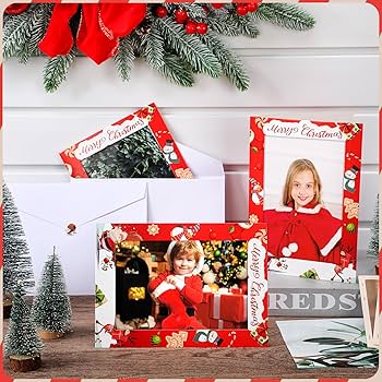 Amazon | Cholemy クリスマスフォトフレーム グリーティングカード