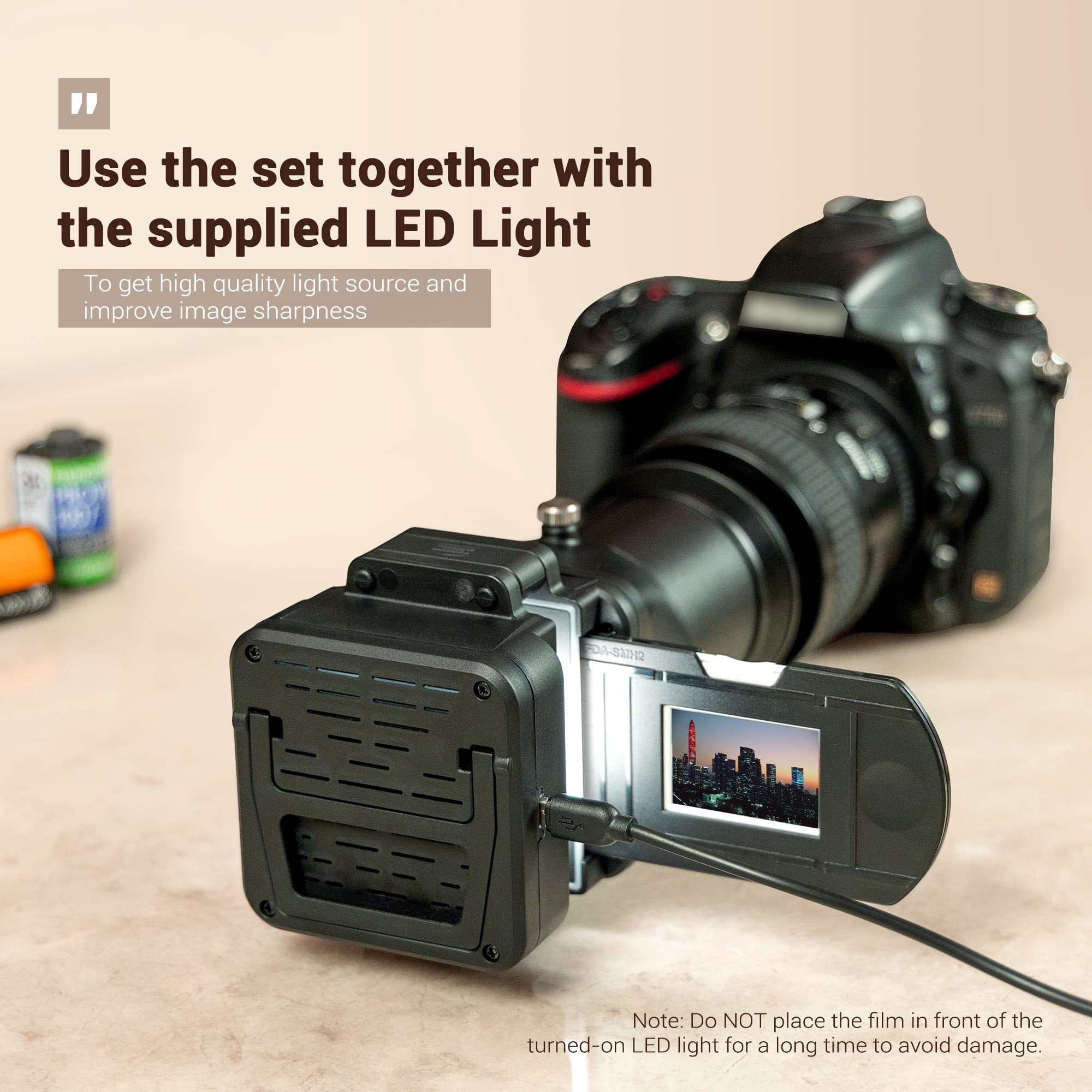 Amazon.co.jp: フィルムデジタル化アダプターセット LEDライト付き