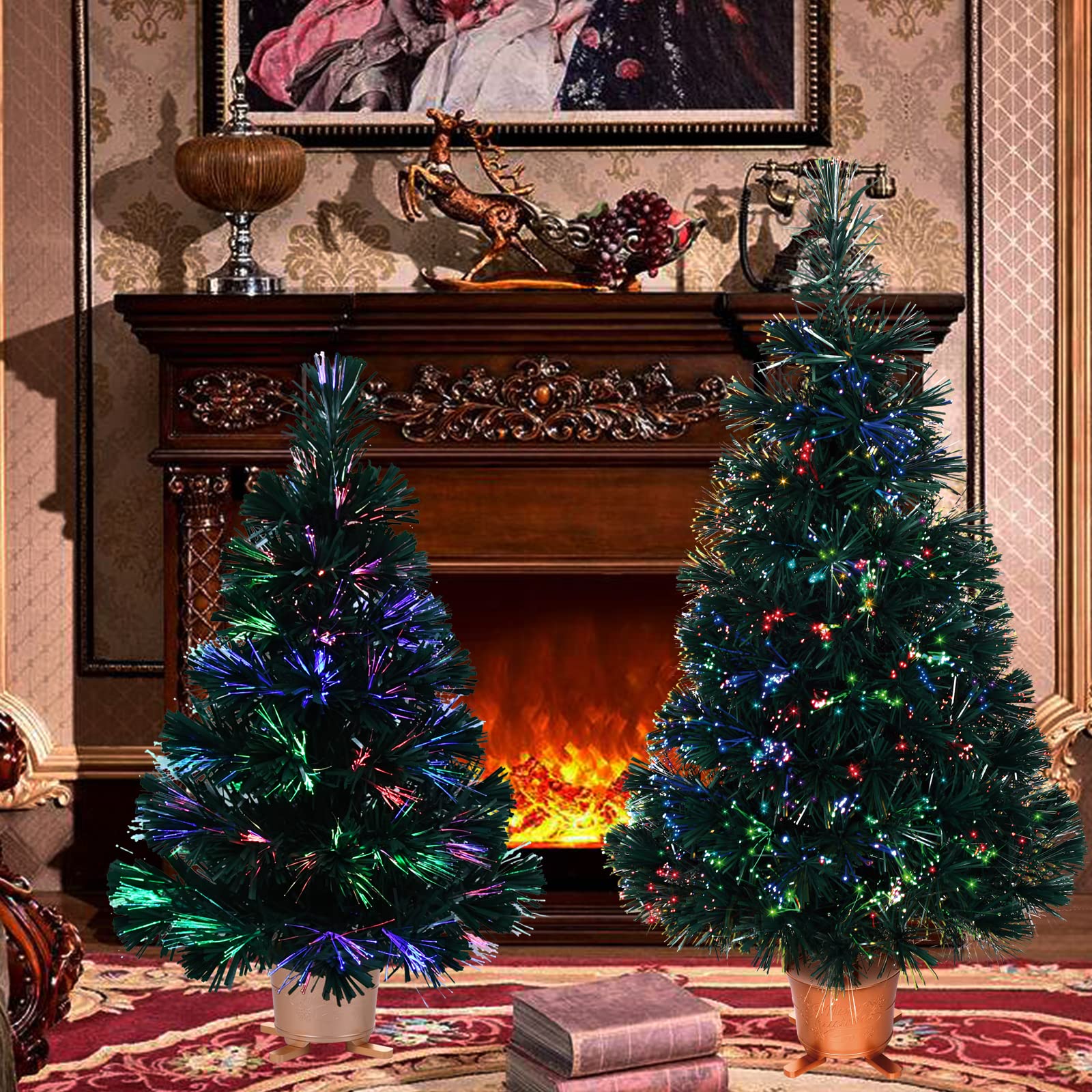 Amazon.co.jp: ミニクリスマスツリー、24または32インチの緑色の