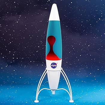 Fizz Creations NASA Inspired Rocket Lamp. Matte-Finish Space Decor