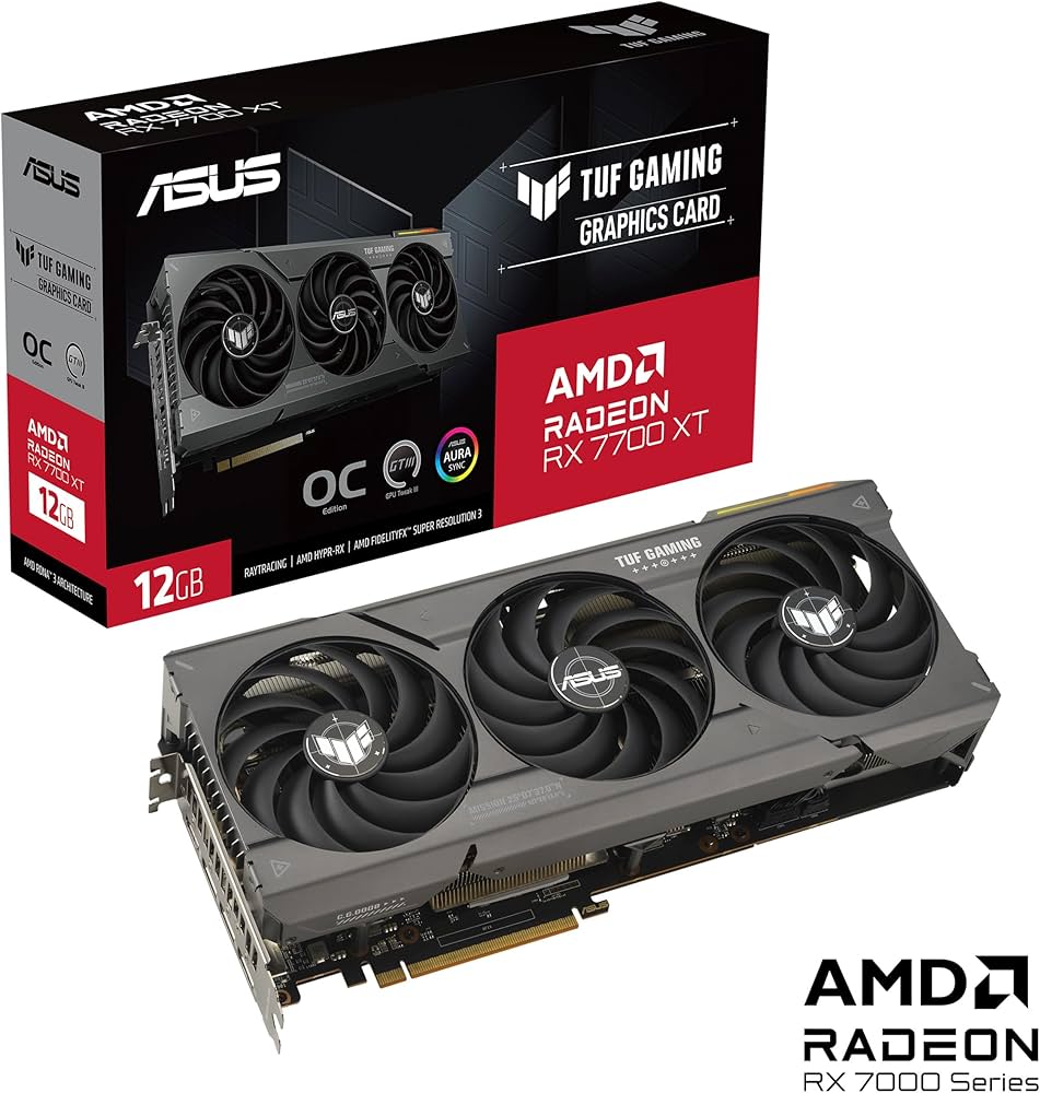 Amazon | ASUS TUF Gaming TUF-RX7700XT-O12G-GAMING AMD Radeon RX
