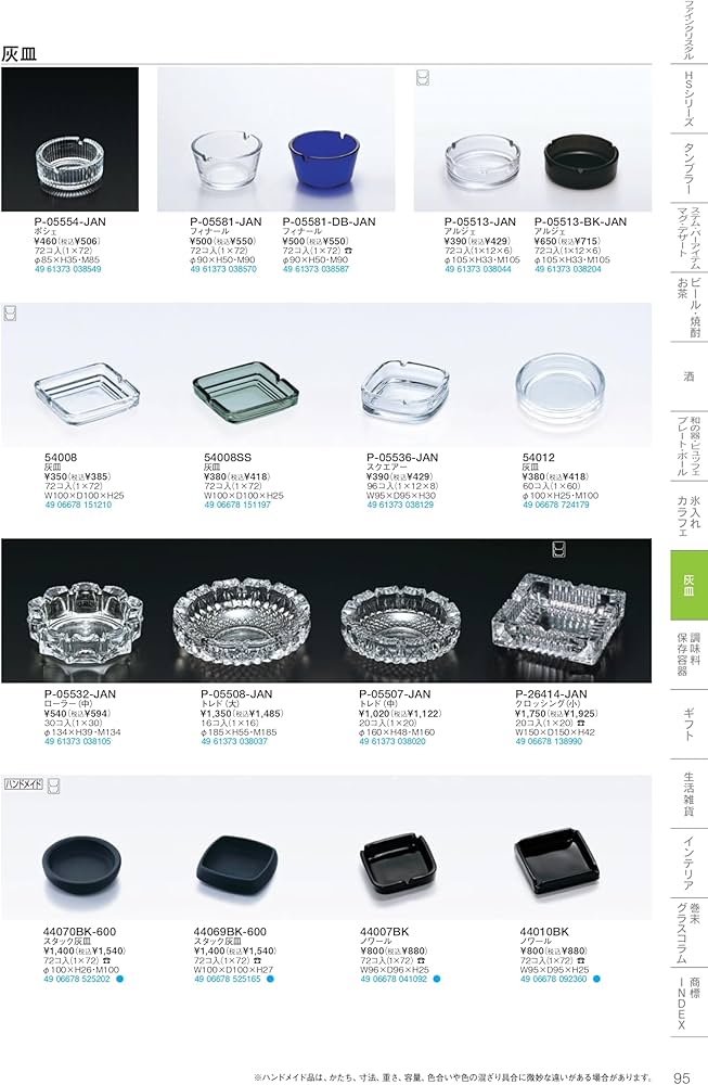 Amazon.co.jp: 東洋佐々木ガラス 灰皿 (P-05508-JAN トレド 大 φ185