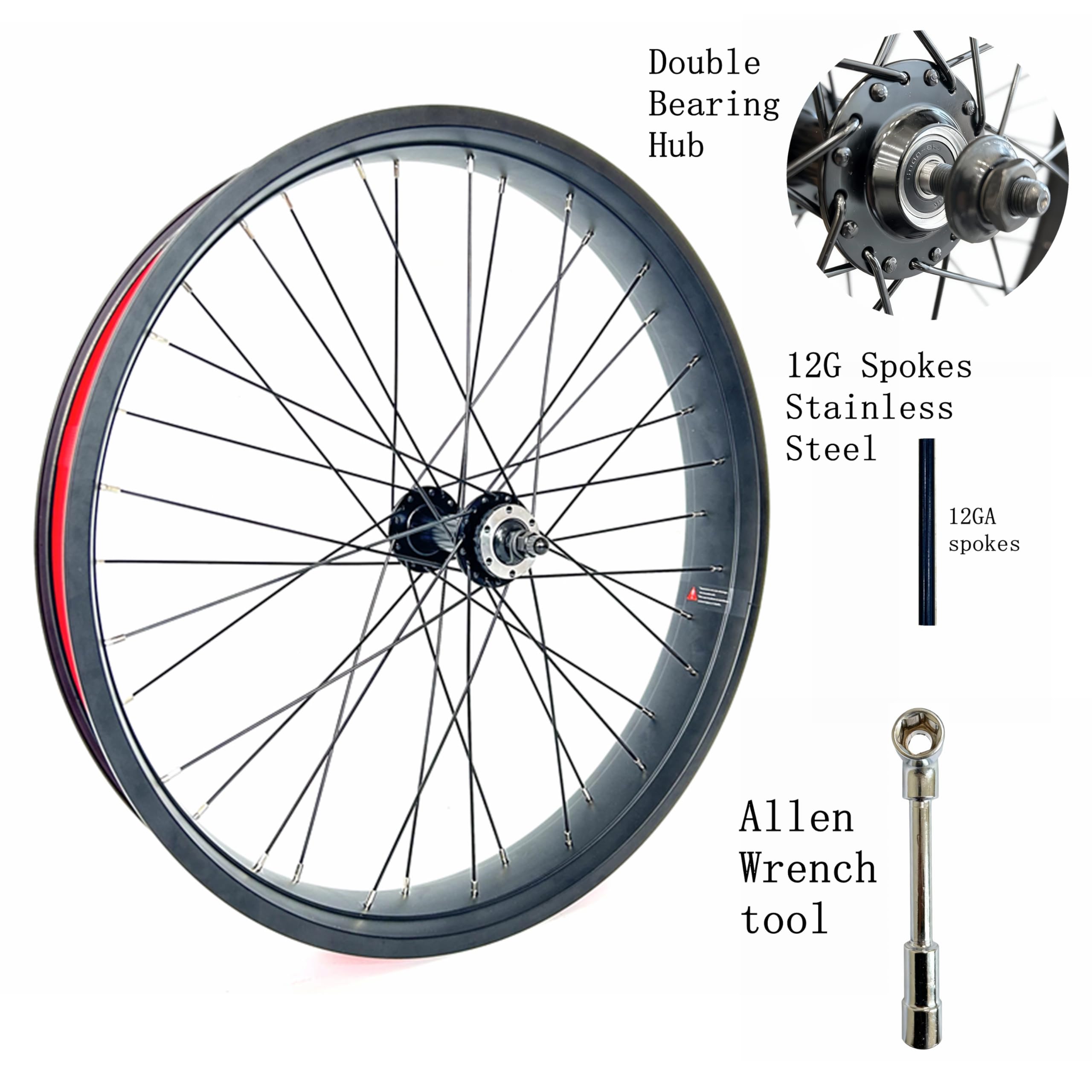 Amazon | SZWEDI 26x4.0 フロントファットバイクホイールボルトオン