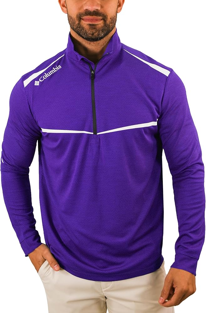 Columbia Golf Omni-Wick Scorecard 1/4 Zip Pullover (Small, Purple